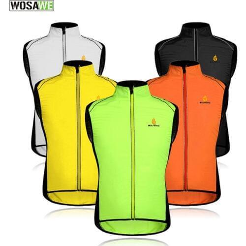 Motorcycle Windproof Cycling Sleeveless Vest Bicycle Jerseys Wind Coat Waterproof Bike Reflective Vest Men Women Sports Outwear