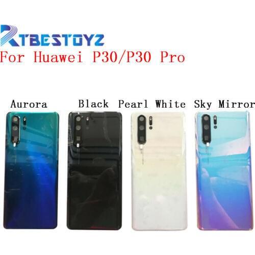 For Huawei P30 Pro Back Battery Cover Rear Glass Door Housing Case For Huawei P30 Battery Cover+Camera Lens