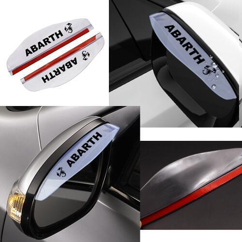 1 Pair Universal Rain Shield Car Styling Flexible Eyebrow Mirror Rainproof Blades Car Back Mirror Shield for Abarth Punto Etc