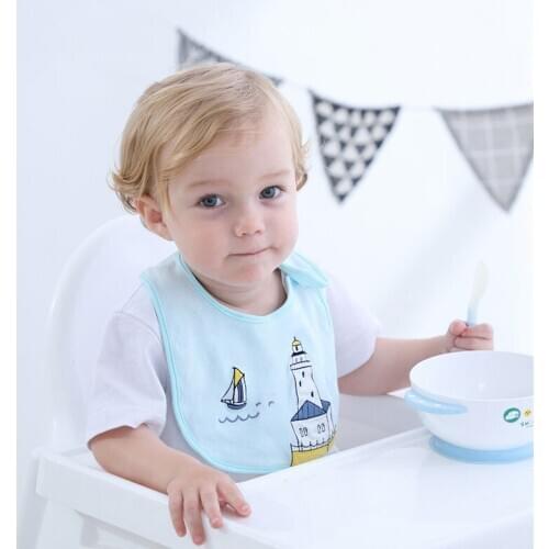 3PCS / Set Baby Bib Bib Cotton Scarves Boy Baby Girl Cute Printing Cartoon Feeding Blouse Baby Hiccup Cloth Baby Saliva Towel