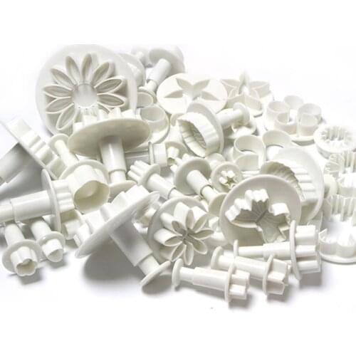 33Pcs Plunger Printing Flower Kit Plastic Cake Mold Fondant Cake Decorating Tools Fondant Cutters For Cake Decorating