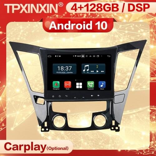 4+128G Carplay 2 Din Android 10 Stereo Receiver For Hyundai Sonata 2011 2012 2013 2014 2015 GPS IPS Radio Audio Player Head Unit