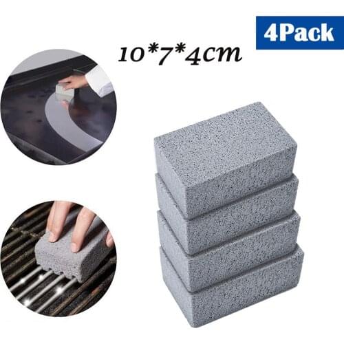 4Pcs/Lot BBQ Grill Cleaning Brick Block Barbecue Cleaning Stone BBQ Racks Stains Grease Cleaner BBQ Tools Kitchen Gadgets