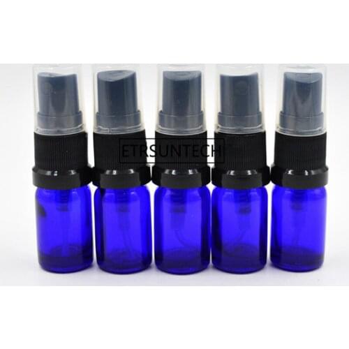 5ml 10ml Empty Blue green clear Atomizer Glass bottle Spray Refillable for Perfume Aromatherapy Essential Oil F1399