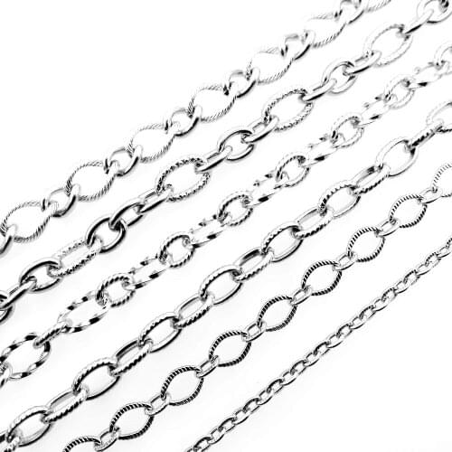 6Style 50cm 60cm Stainless Steel Rope Twisted Necklace For Men Fashion Party Chain Jewelry