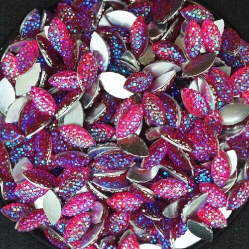 700PCS 5/10mm All over the sky star horse eye red AB resin Non Hot Fix Acryl flatback rhinestone Beads DIY