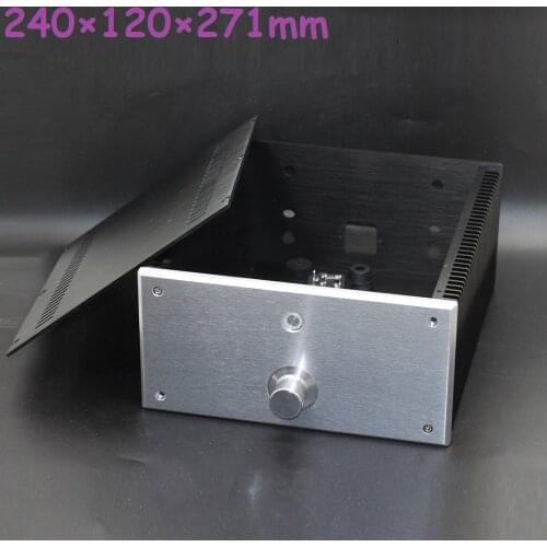 Size W240 H120 L271 Full Aluminum Enclosure Mini AMPCase Power Amplifier Box Chassis 2412B