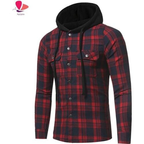 Мужские клечатые рубашки Apipee China At AliExpress