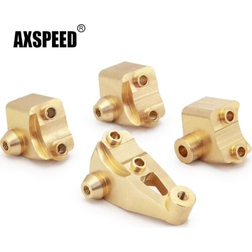 AXSPEED 45g Heavy Duty Brass Axle Mount Lower Shock Suspension Links Stand Mount for Traxxas TRX-4 1/10 RC Crawler Car Parts