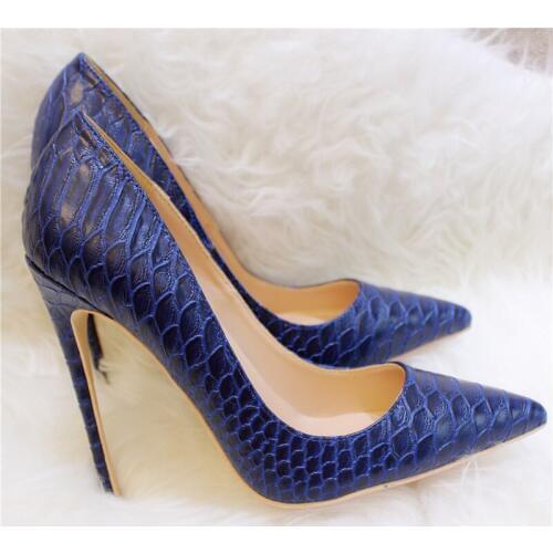 Free shipping fashion women Pumps Navy snake python point toe high heels 12cm 10cm 8cm party shoes bride wedding shoes