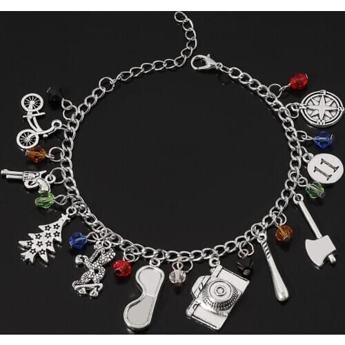 Stranger Series bracelet Things Charm Fashion Bracelets Crystal Beads The Science Fiction Thriller Punk Style Bracelet