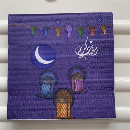 Decoupage paper napkins tissue vintage towel mysterious lattern Festival moon birthday wedding party home beautiful decor 20