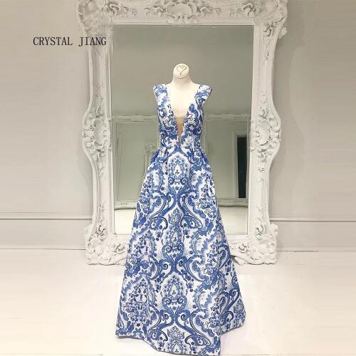 CRYSTAL JIANG V-neck Women Dresses