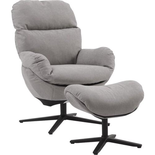 Leisure sofa lounge chair lounge sofa FABRIC Gray color 360 swivle Leisure chair