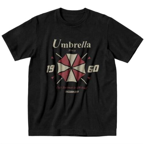 Umbrella Corporation T-shirt Men Graphic T Shirt Short Sleeve Video Game Tshirts Cotton Tee Tops Clothing