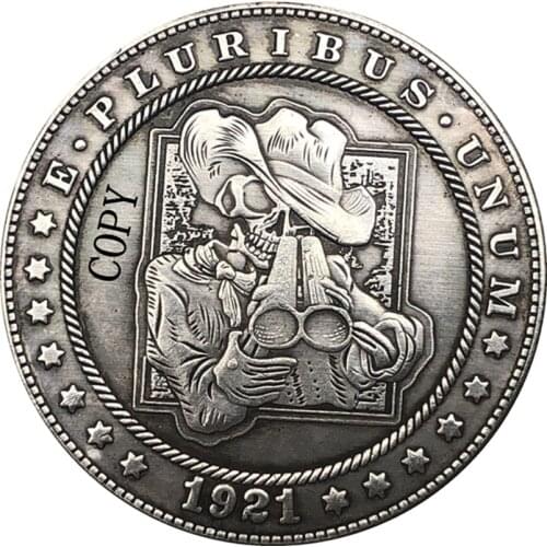 Hobo Nickel 1921-D USA Morgan Dollar COIN COPY Type 193