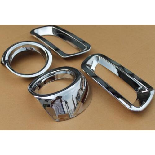 Chrome Front + Rear Fog Light lamp cover Bezels trim For Subaru XV 2012 2013