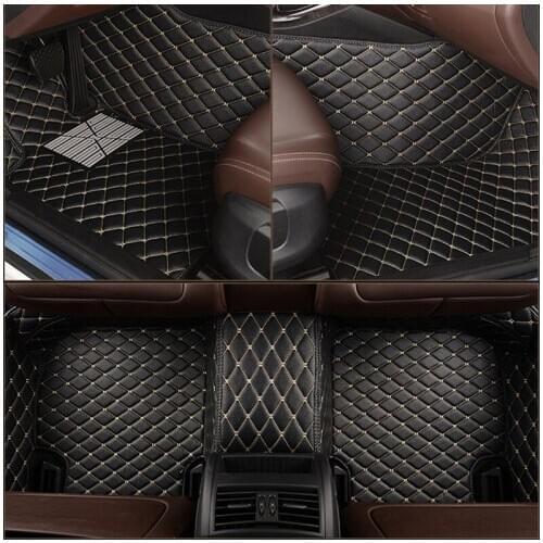 Leather Custom car floor mat for CADILLAC CTS Escallade ATS CT6 DeVille XTS SRX XT5 CTS-V STS DTS SLS XLR carpet car accessories