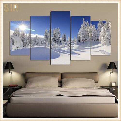 Beautiful Scenery HD Printed 5 Piece Canvas Art Scenery Painting Wall Pictures for Living Room Home Decor Anime Poster Wall Art
