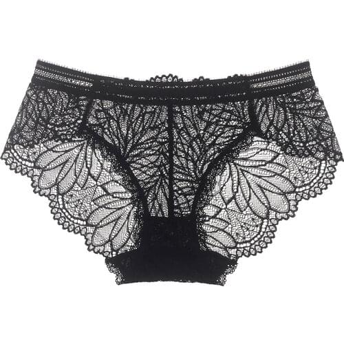 Cool glamorous girl* sexy panties women s lace tulle low waist Victoria flirting seamless triangle shorts confusing 3040