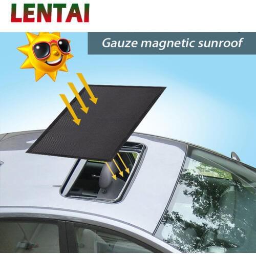 LENTAI 1PC Car Sunroof Cover Sun Visor Mesh Mosquito Dust Protection For Fiat Punto Volkswagen VW Polo Passat B7 B8 Golf 5 6 7