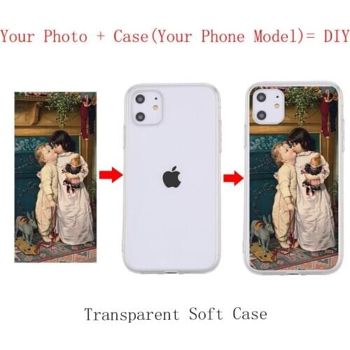 Customized DIY Print Photo Soft Phone Case For iPhone 11Pro XR XS Max 8 7 6 6S Silicone Case Coque DIY Logo image Picture Cover