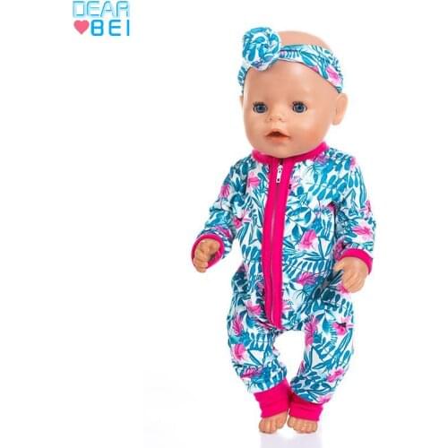 New Pajamas Fit 43cm New born baby Doll 18 Inch Baby Dolls Clotehs Born Baby Doll Clothes and Accessories For Girl DIY Toys