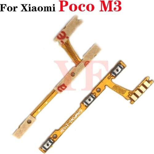 New Compatible For Xiaomi Poco M3 Power Button On Off Volume Switch Connector Flex Cable