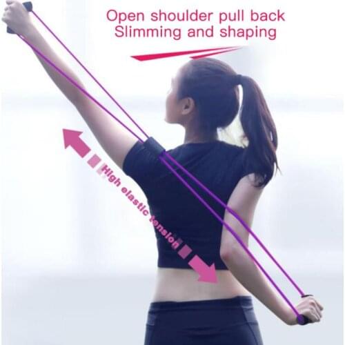 NEW arrive Fitness Yoga rope Tension rope Wall pulley Resistance band 8 Word Chest Expander Rope build muscle Weight Loss BMY