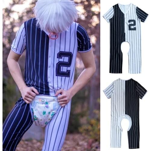 KnowU Adult Onesie ABDL Romper Large Size Pajamas Age Regression DDLG Babi Pacifi Onesie Men Bodysuits Bedwear Cosplay