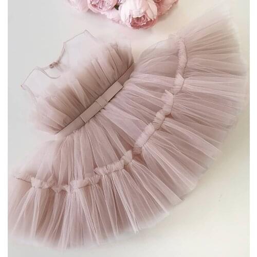 Princess Dress for Girl Wedding Party Elegant Gown Children Vestidos Birthday Baby Girls Prom Evening Fluffy Dresses For Kids