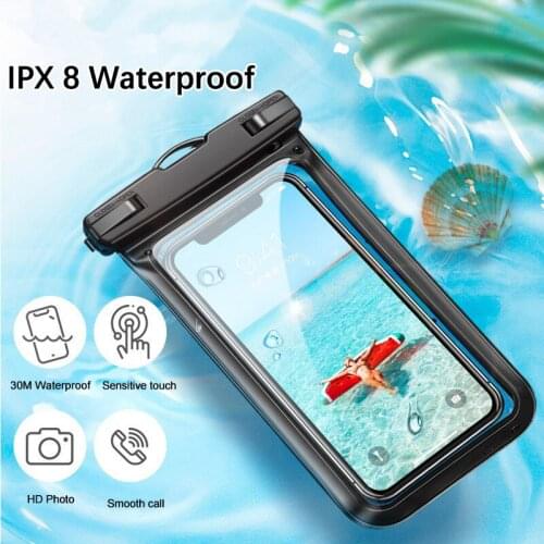 Floating Airbag Waterproof Swim Bag Phone Case For iphone 12 Pro Max XS MAX Samsung Xiaomi 10 11 Pro Redmi Huawei P40 P30 Cover