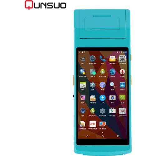 5.5 inch touch screen android pos terminal PDA built in printer