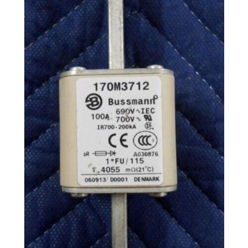Fuses: 170M3712 100A 690V / 170M3713 125A / 170M3714 160A / 170M3715 200A 690V (1*FU/115) aR