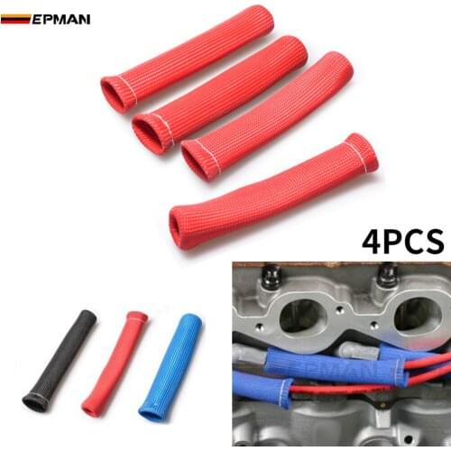 Spark Plug Wire High Heat Boot Protector Cover Blue 4 PCS For BMW 5 Series E39 525i 28i 530i M (Fits: BMW) EP-GT04