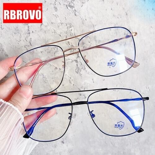 RBROVO Square Retro Glasses Frame Women 2021 Eyeglasses Frames Women Luxury Mirror Eyeglasses Frame for Women/Men Circle Glasses