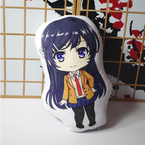 Sakurajima Mai Figure Plush Toys Anime School Sister Girl Doll Pillow Cosplay 40*28cm for Gift