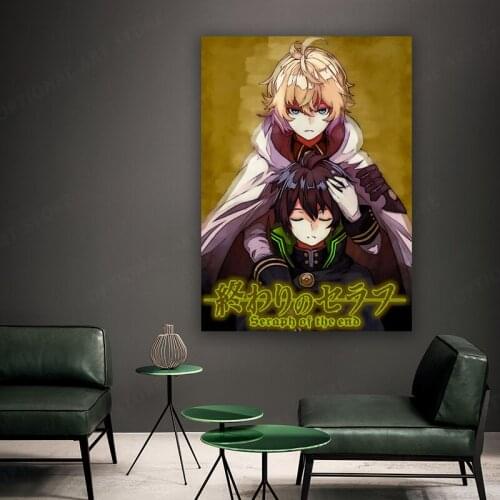 Seraph Of The End Art Canvas Poster Print Anime Wall Pictures For Living Room Decor