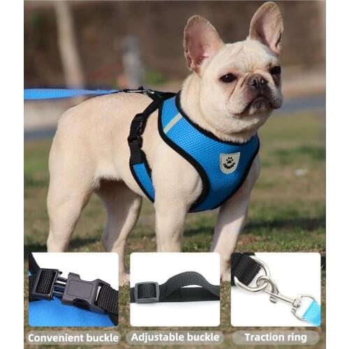 Pet Harness And Leash Set Vest Cat Dog Walking Soft Mesh Breathable Adjustable Vest For Puppy Chest Strap Tow Rope Pet Supplies