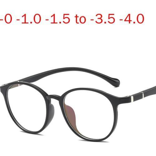 MINCL/Nearsighted Men Fashion Round Sunglasses Myopic Photochromic Lens Full Frame Vintage Lady Optical Glasses UV With Box NX