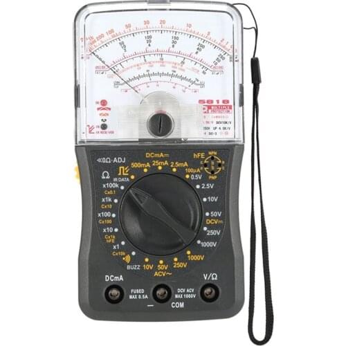 High Precision Mini Handheld Analog Multimeter AC/DC Voltmeter Ammeter Resistance Continuity Capacitance Diodes Tester