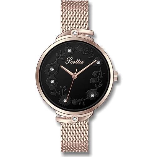 Women Watches 2019 Casual Ladies Slim Mesh Steel Band Quartz Bracelet Wristwatch Flower Round Dial Rhinestone Relogio Feminino