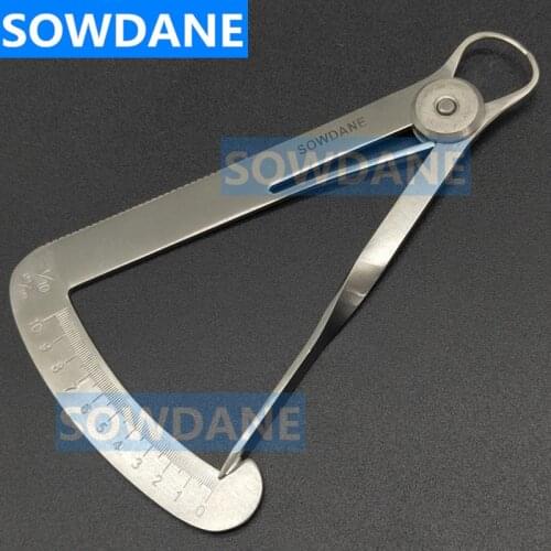 1 piece Dental Crown Gauge Caliper Dental Metal Ruler Product Dental Lab Laboratory Ruler Stainless Steel