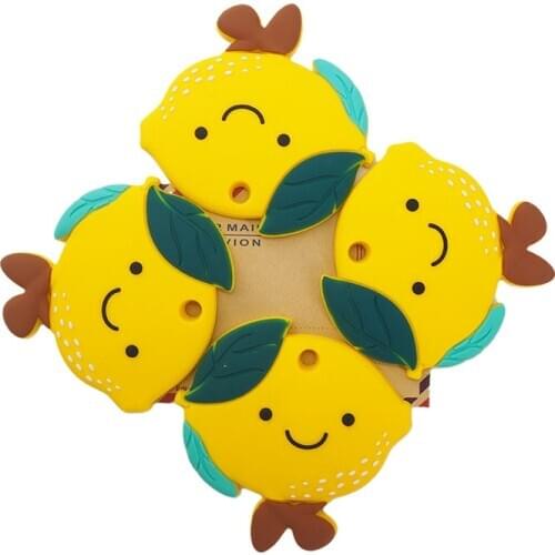 Chenkai 10PCS Silicone Lemon Teethers Food Grade Baby Cartoon Pacifier Shower Teething Nursing Toy Gift Accessories BPA Free