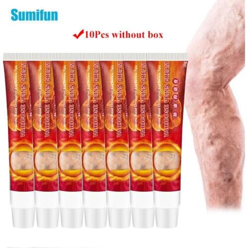 10pcs Sumifun Varicose Veins Ointment Medical Plaster Skin Care Treatment Vasculitis Phlebitis Spider Varicosity Angiitis Creams