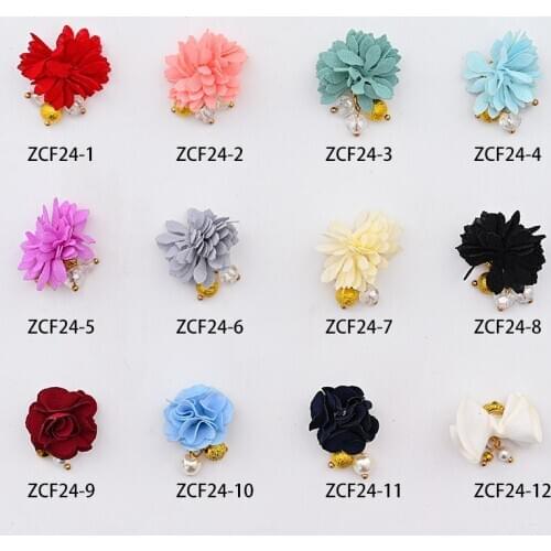 10PCS Mix Random Bowknot Flower 3D Nail Art Decorations Detachable Magnet With Pearl Pendant Jewelry Manicure Design Alloy TSFW