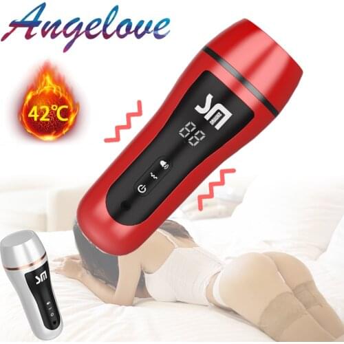 10 Speeds Masturbation Cup Adult Intelligent Heating Real Vagina for Man Masturbator Male Blowjob Fake Pussy Sex Toys for Male