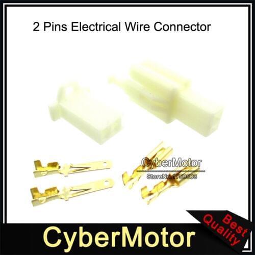 2 Pins Electrical Wire Connector Terminal Harness Plug Socket For Pit Dirt Pocket Mini Bike Go Kart ATV Quad Scooter Motorcycle