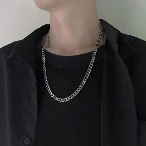 2021 Stainless Steel Chain Necklace For Women Men Long Hip Hop Necklaces On The Neck Fashion Jewelry Friends Gifts Free Shipping