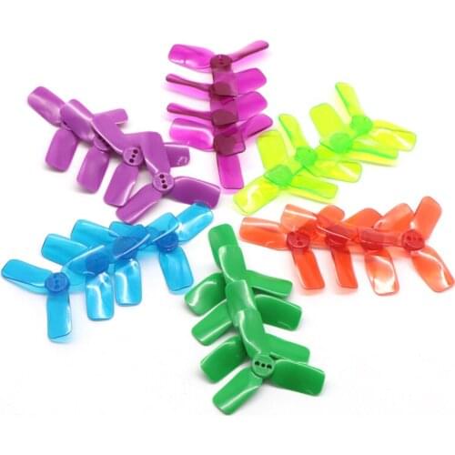4 Pairs 2030 Propeller 2 Inch 1.5mm Hole 3 Blade Bullnose Tri-blade Propeller for EX1103 1102 1105 Brushless Motor Mini Drone